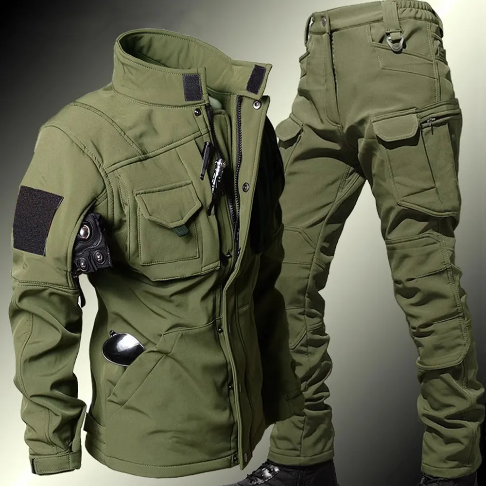 Men's Tactical Sets Winter Sha - Corduroy Jacket Men 评论和价格