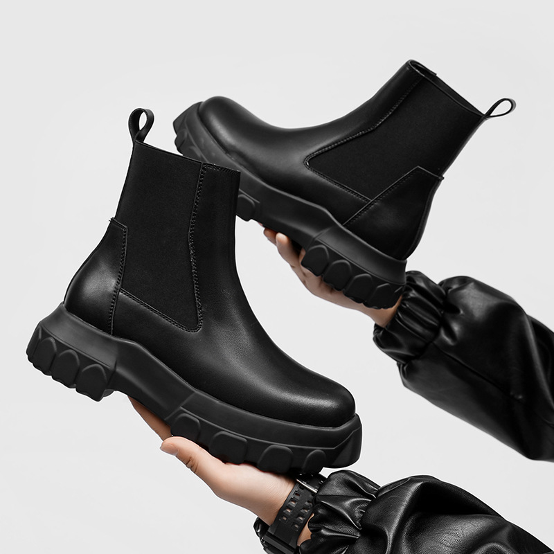 Men Boots Chelsea Genuine Leat - Chelsea Boots Men 评论和价格
