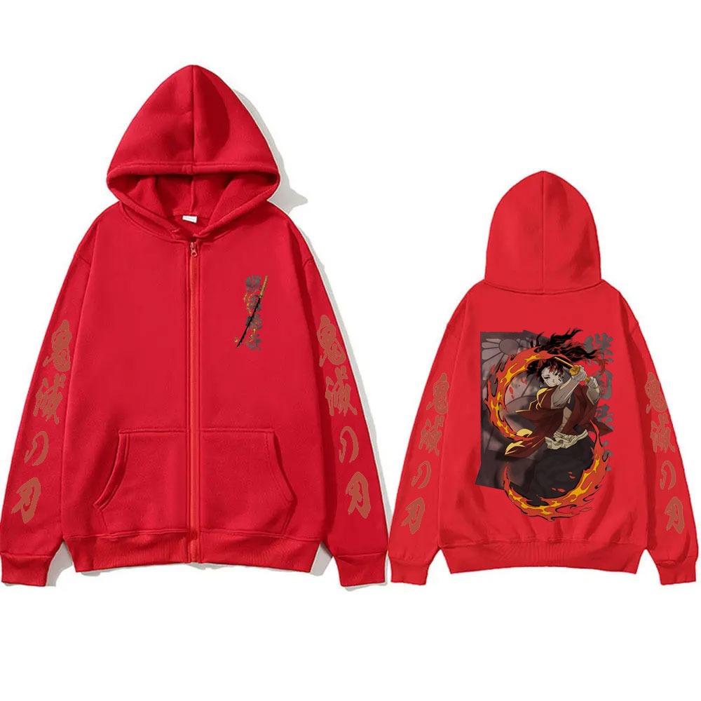 New Demon Slayer Tsugikuni Yor - Mens Fashion Zip Up Hoodies 评论和价格