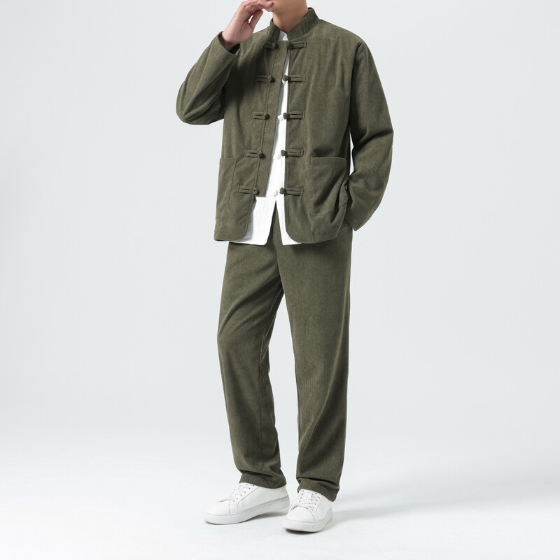 Men Corduroy Sets Men Tang Sui - Corduroy Jacket Men 评论和价格