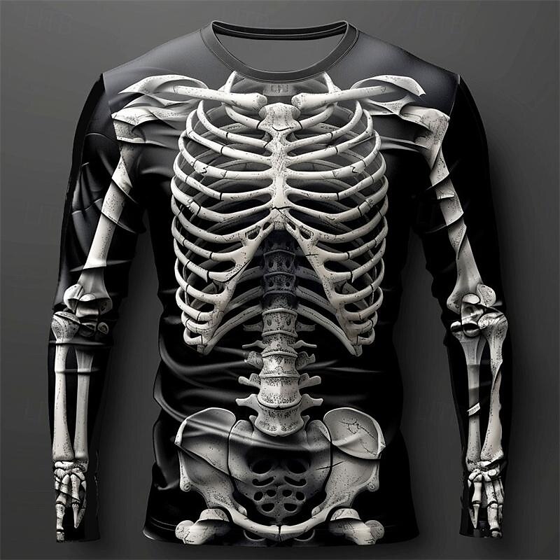 Men's 3D Flame Skull Pattern T - Men'S Fashion T Shirts 评论和价格