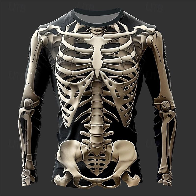 Men's 3D Flame Skull Pattern T - Men'S Fashion T Shirts 评论和价格