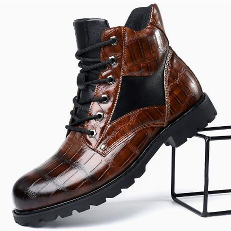 Brand Men Boots Grid Pattern S - Men'S Fashion Luxury Brands 评论和价格