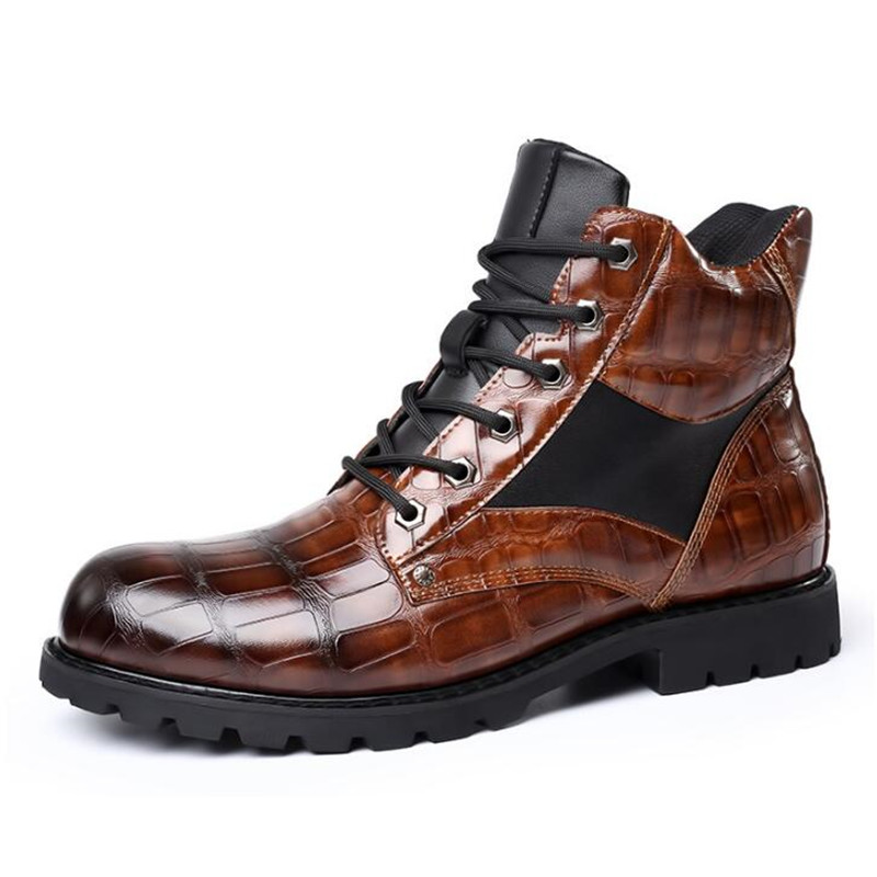 Brand Men Boots Grid Pattern S - Men'S Fashion Luxury Brands 评论和价格