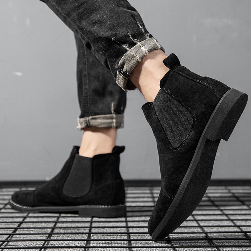 Men Chelsea Boots Suede Leathe - Chelsea Boots Men 评论和价格