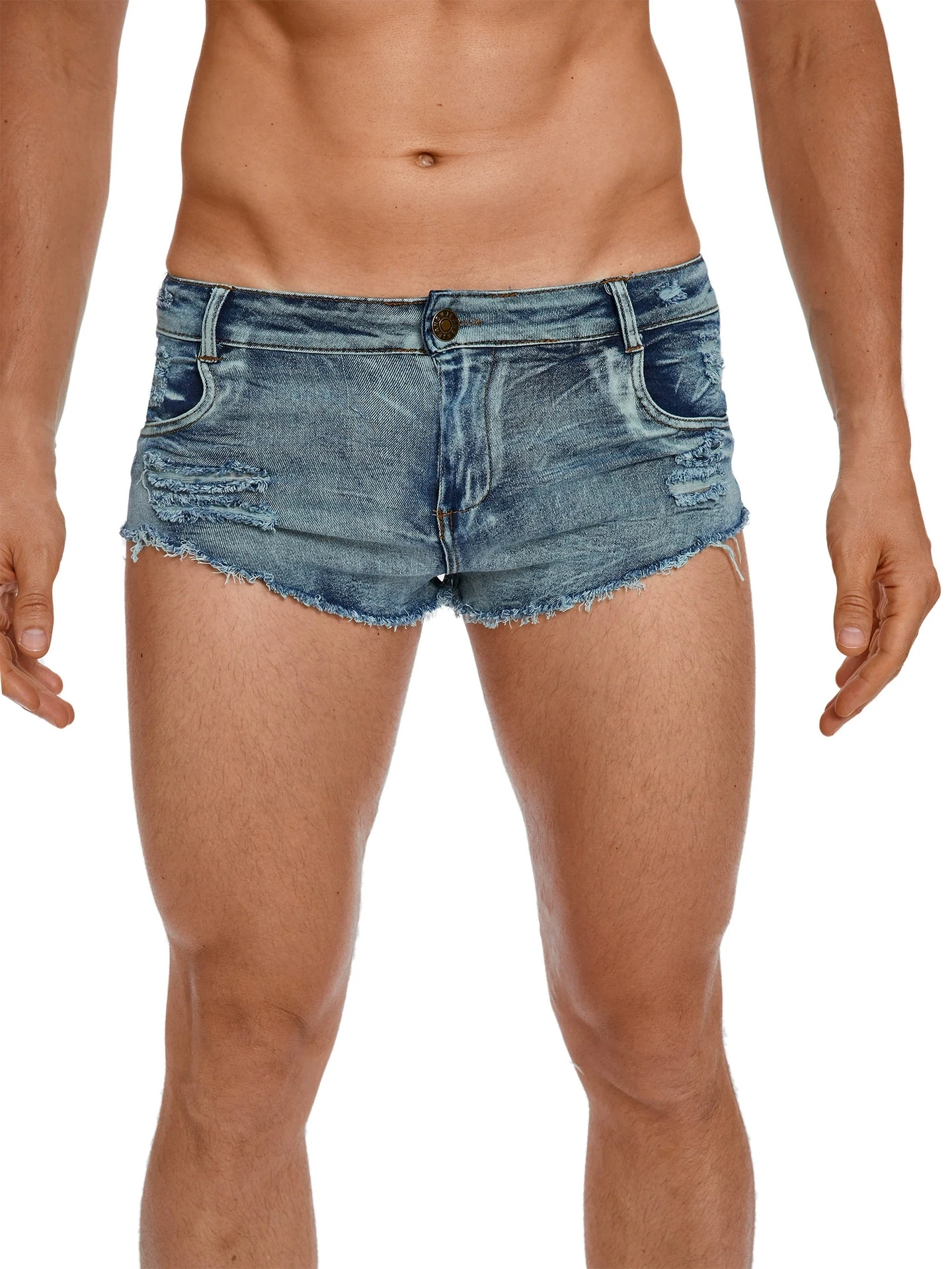 Men's Low Waist Jeans Shorts F - Jeans Pants Fashion Men 评论和价格