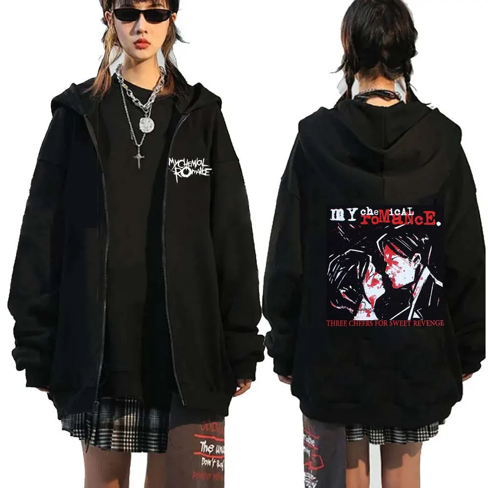 Rock Band My Chemical Romance  - Mens Fashion Zip Up Hoodies 评论和价格