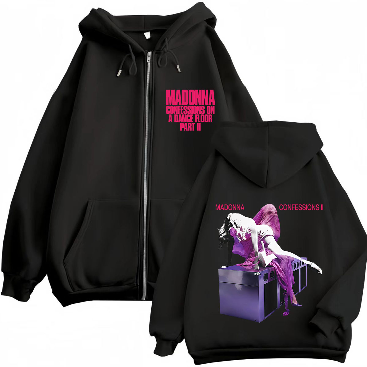 Madonna CONFESSIONS II Album T - Mens Fashion Zip Up Hoodies 评论和价格