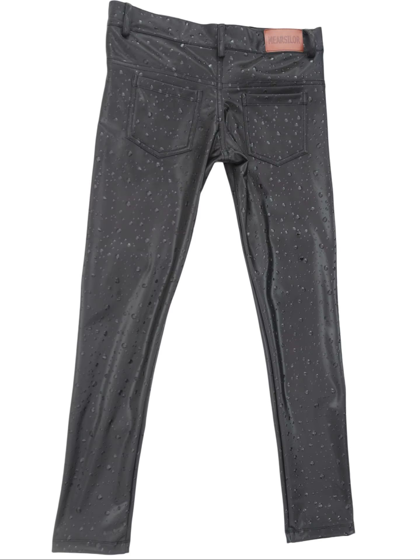 3D Water Drop Print Elastic PU - Jeans Pants Fashion Men 评论和价格
